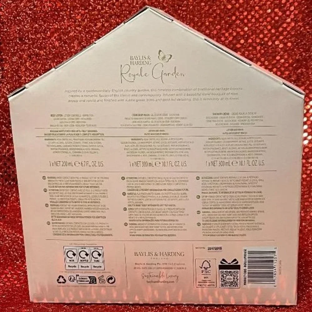 LIMITED EDITION ROSE POPPY & VANILLA LUXURY BODY RETREAT SET BY BAYLIS & HARDING